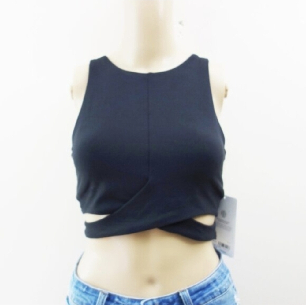 Athleta Conscious Cut out Crop Black A-C cups Size (S) NWT!